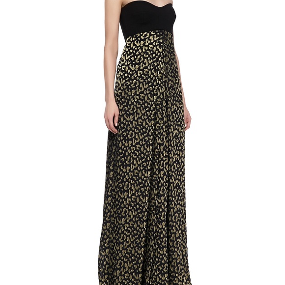 DVF Black and Gold Gown - Picture 1 of 14